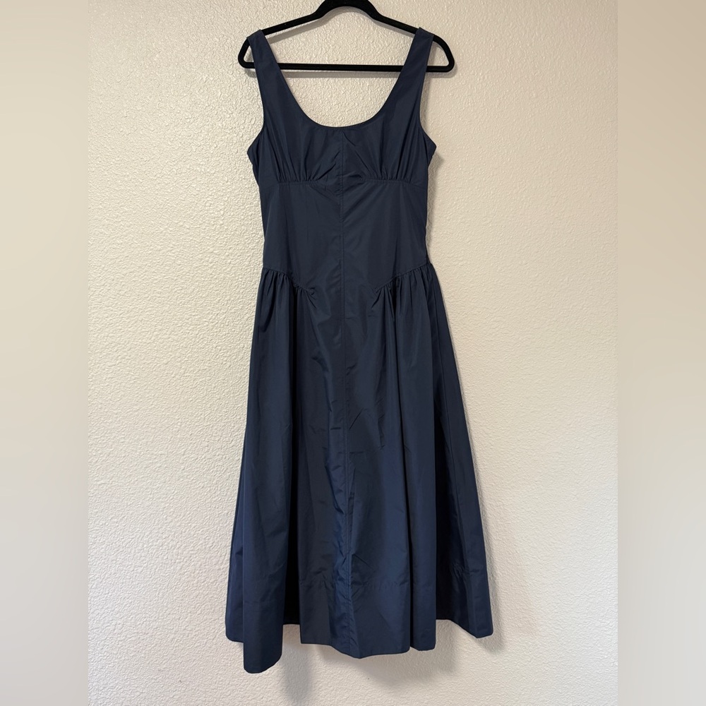 NWOT Proenza Schouler Kendall Dress Navy Midi Vacation Summer Resort Dress 6 - Picture 7 of 11